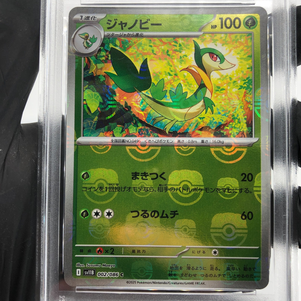 PSA 9 Pokemon Card Servine 002/086 C Masterball SV11B Japanese Karte [9]
