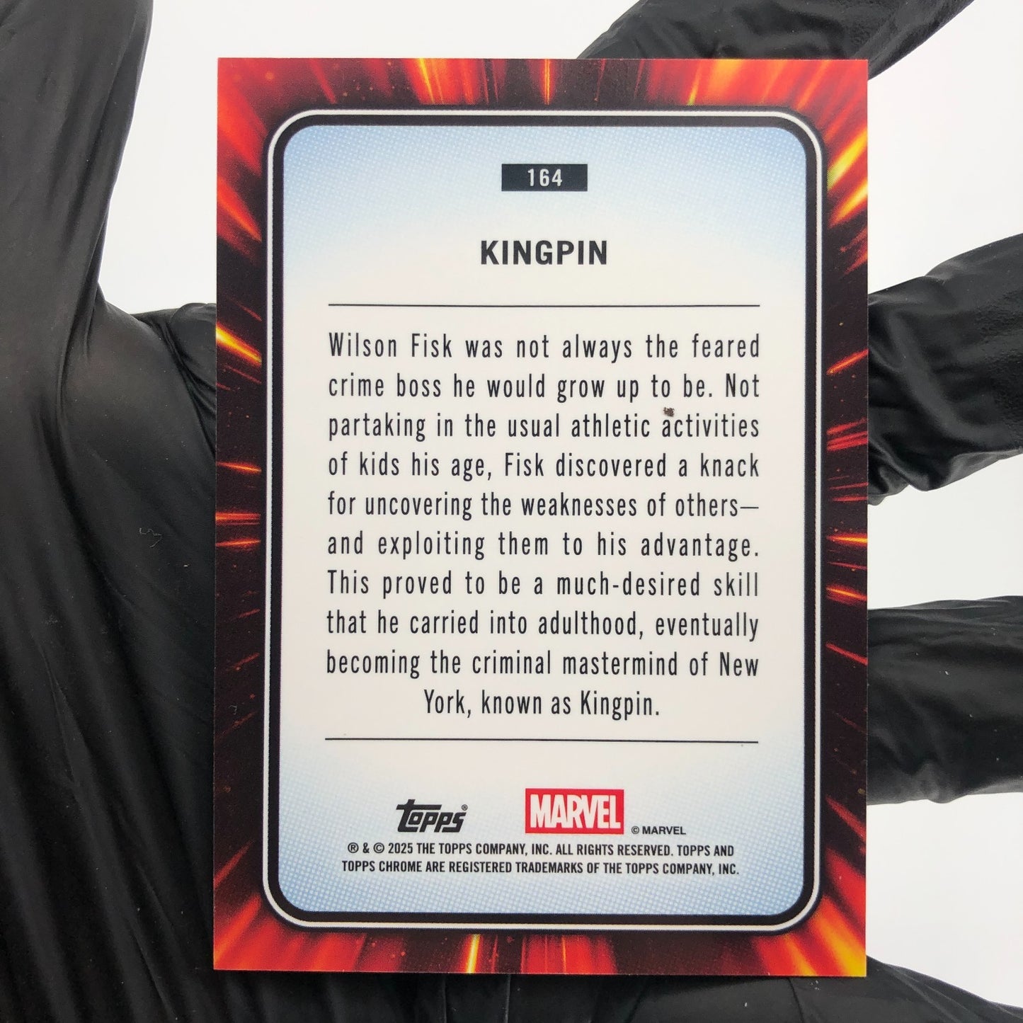 Marvel Card Kingpin 164 Black Web /399 Topps Chrome 2025 [Exc.]