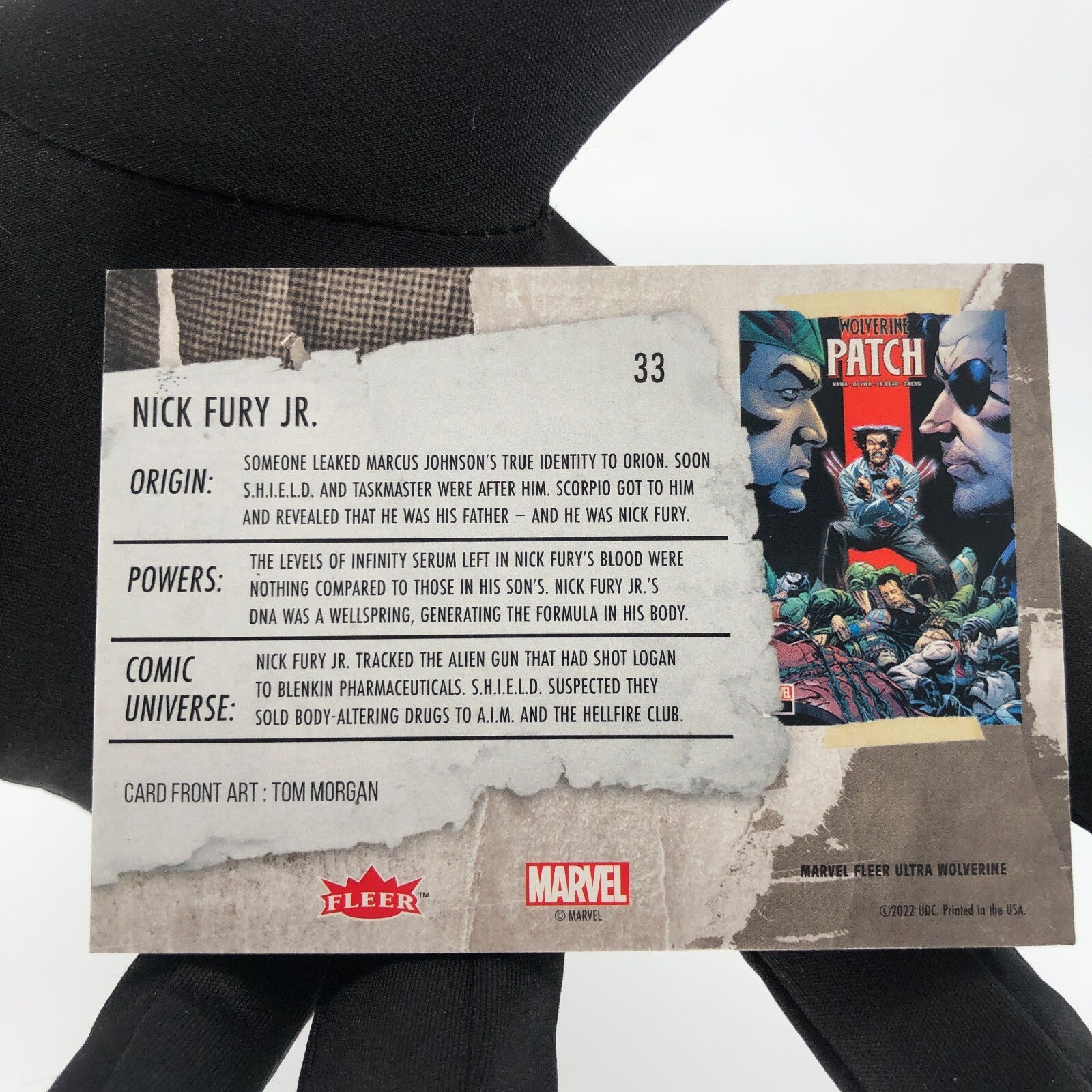 Marvel Card Nick Fury Jr. 33 Base Upper Wolverine Ultra [A]