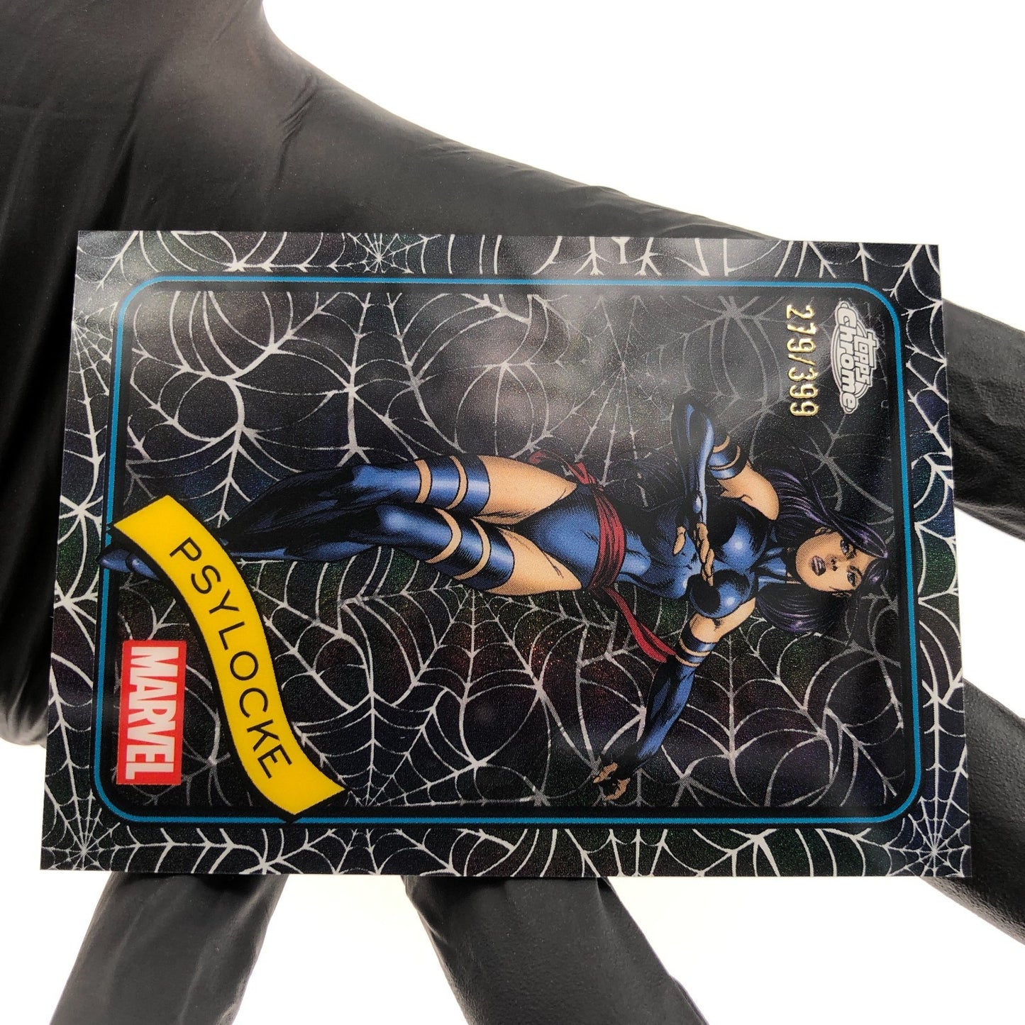 Marvel Card Psylocke 135 Black Web /399 Topps Chrome 2025 [NM]