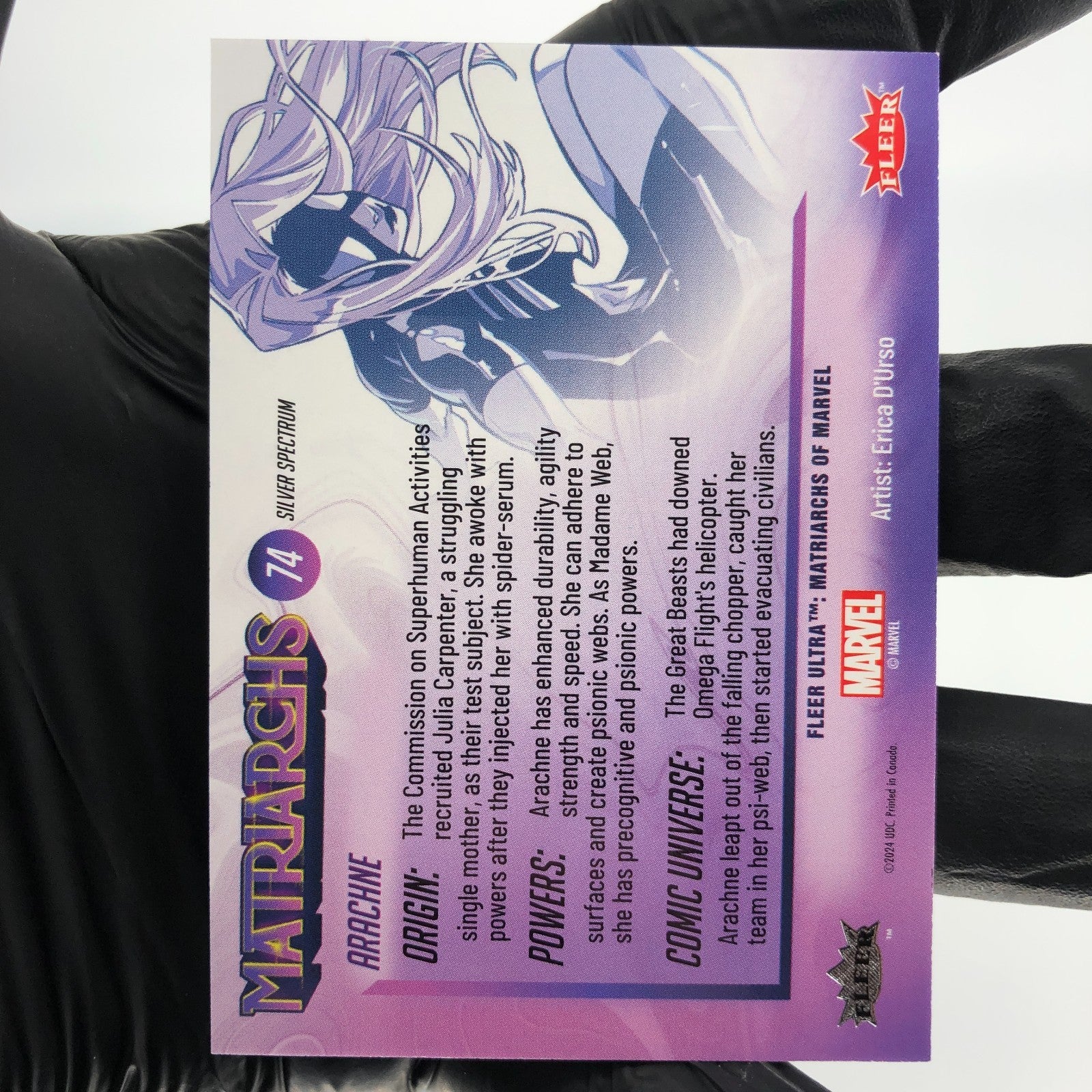 Marvel Card Arachne 74 Silver Spectrum Matriarchs 2024 Fleer Upper Deck [NM]
