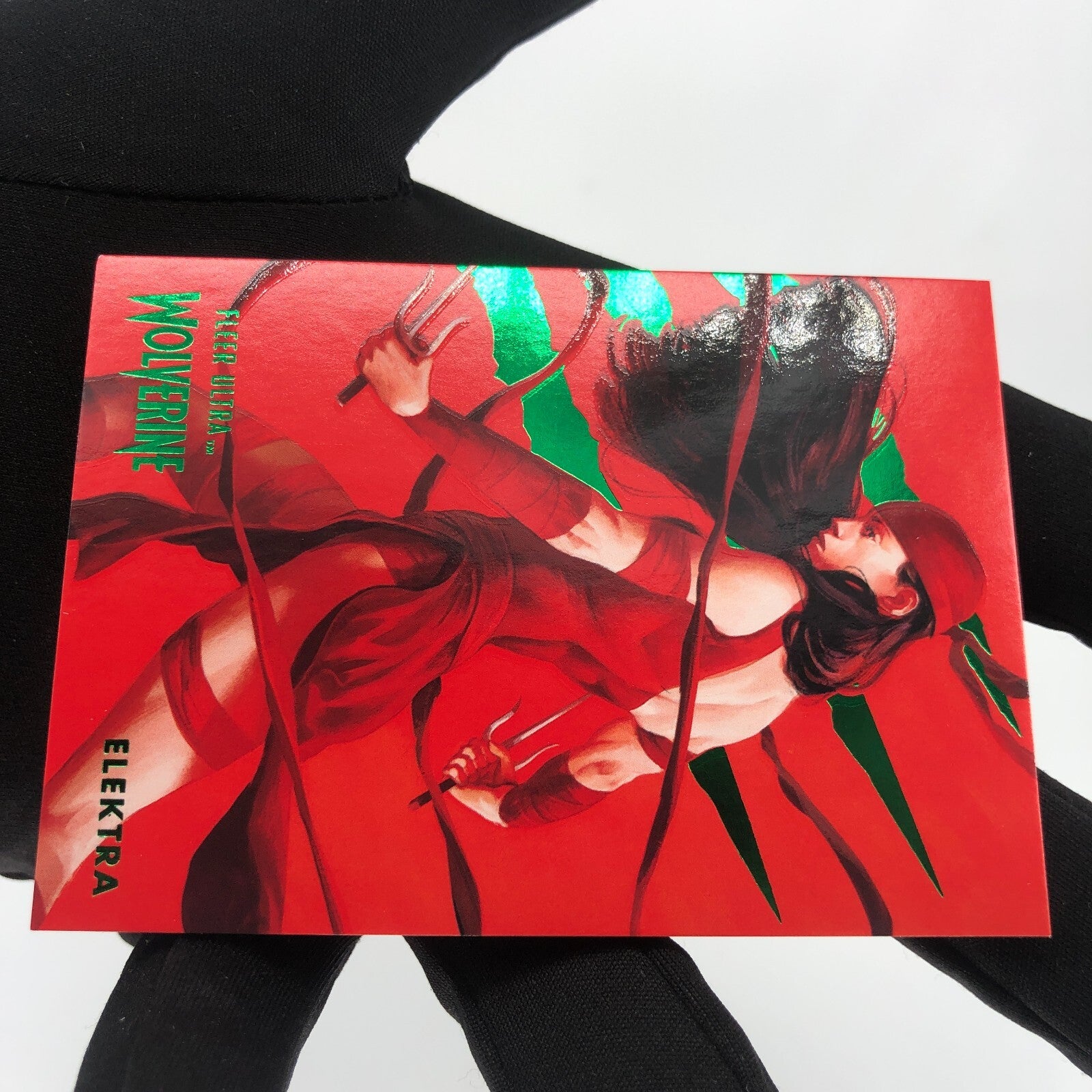 Marvel Card Elektra 21 Green Fleer Upper Wolverine Ultra [A]