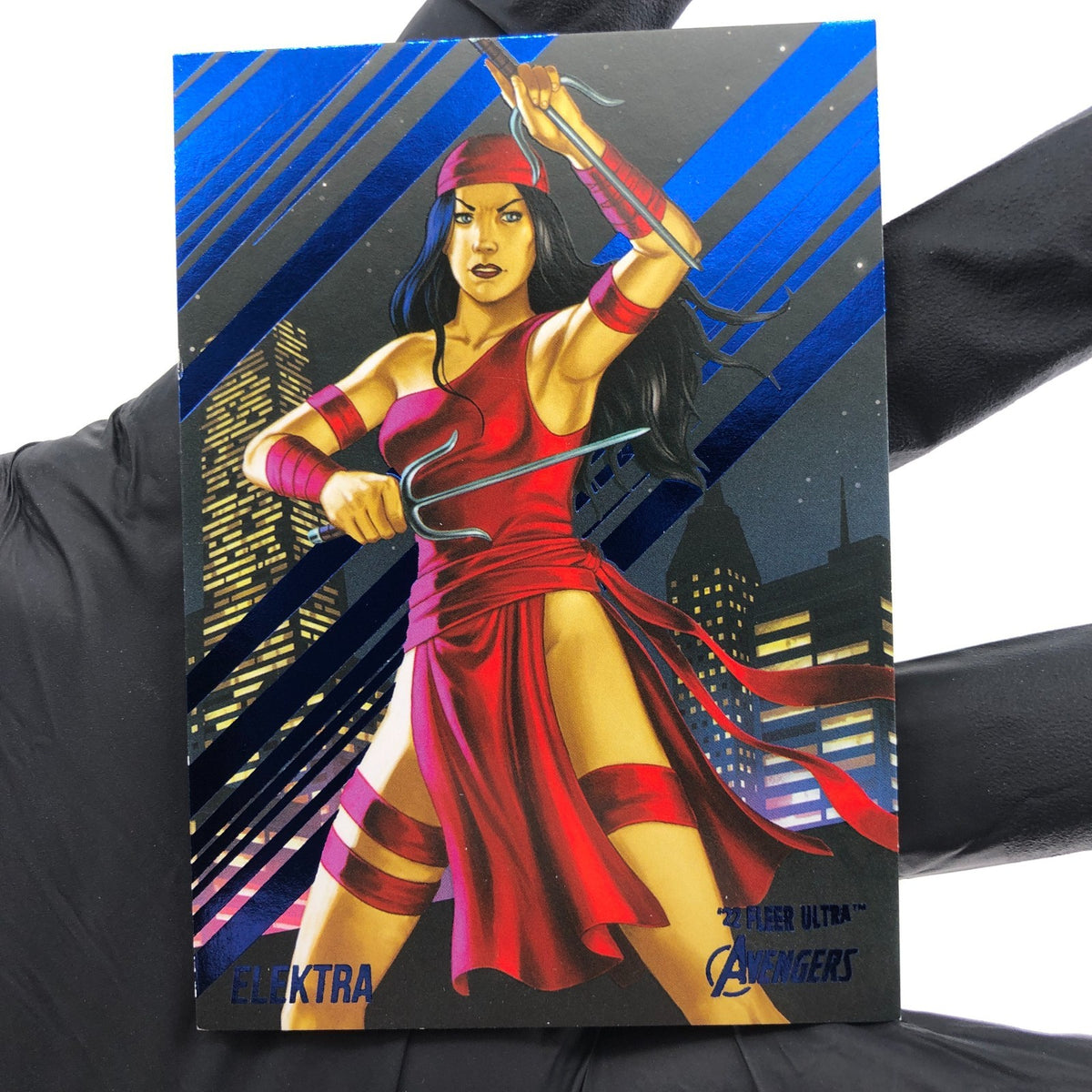 Marvel Card Elektra 20 Blue /360 Fleer Upper Deck Ultra Avengers 2022 [NM]