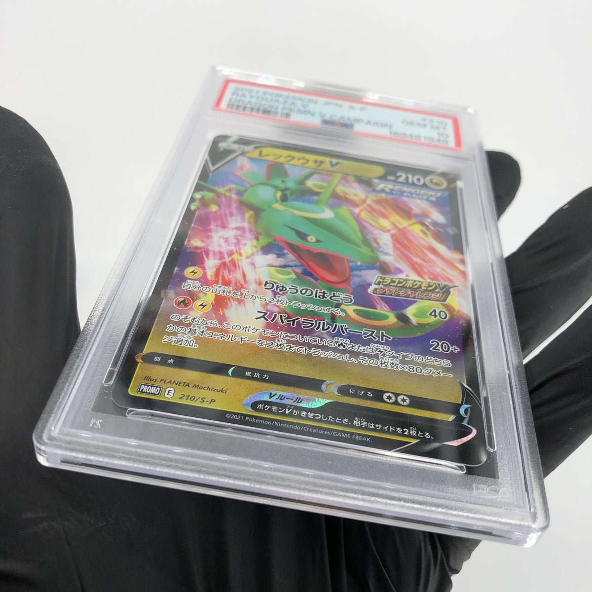 PSA 10 Pokemon Card Rayquaza V 210/S-P Promo 2021 Holo Japanese Karte [10] 2