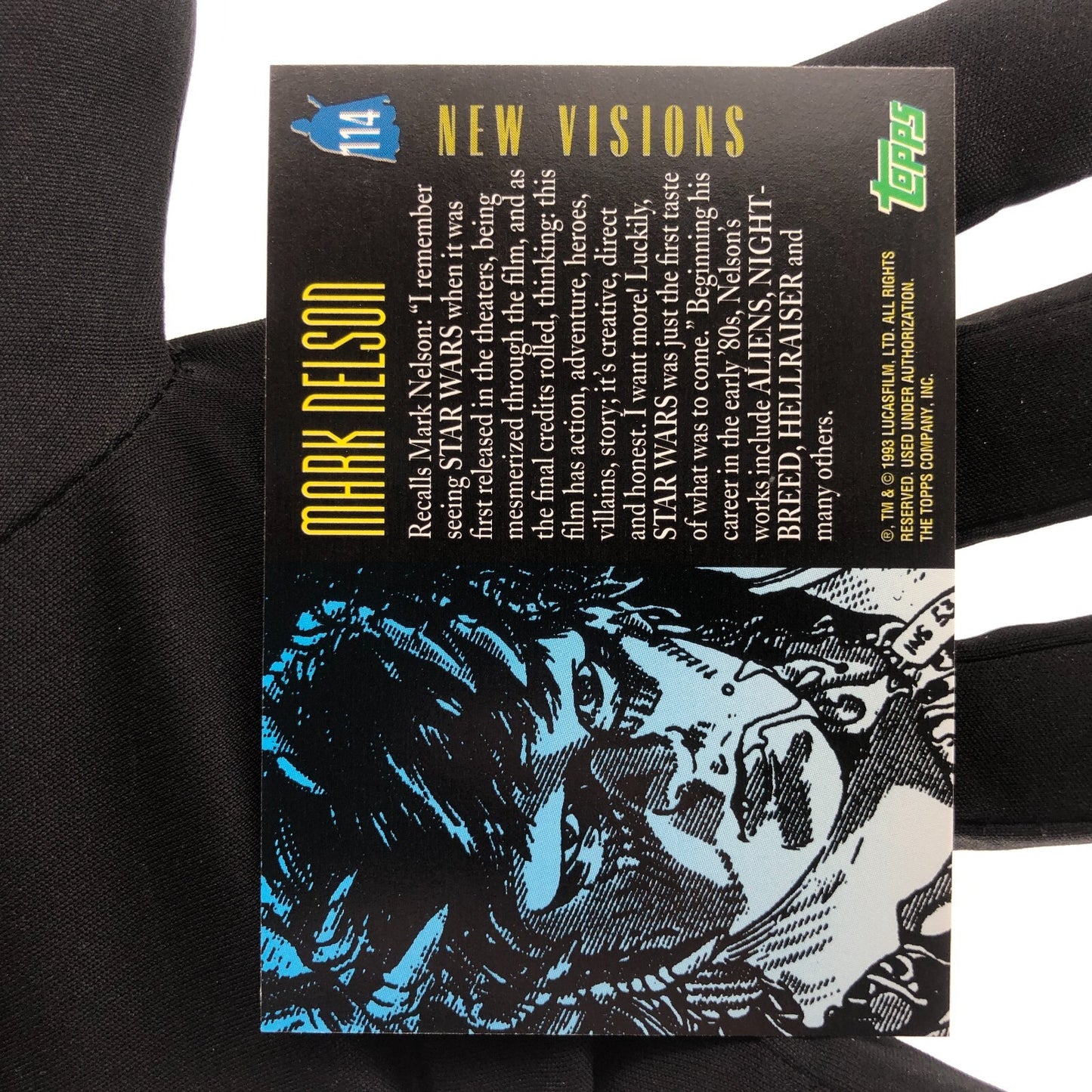 Star Wars Galaxy Card New Visions 114 Topps Darth Vader 1993 [Rank A]