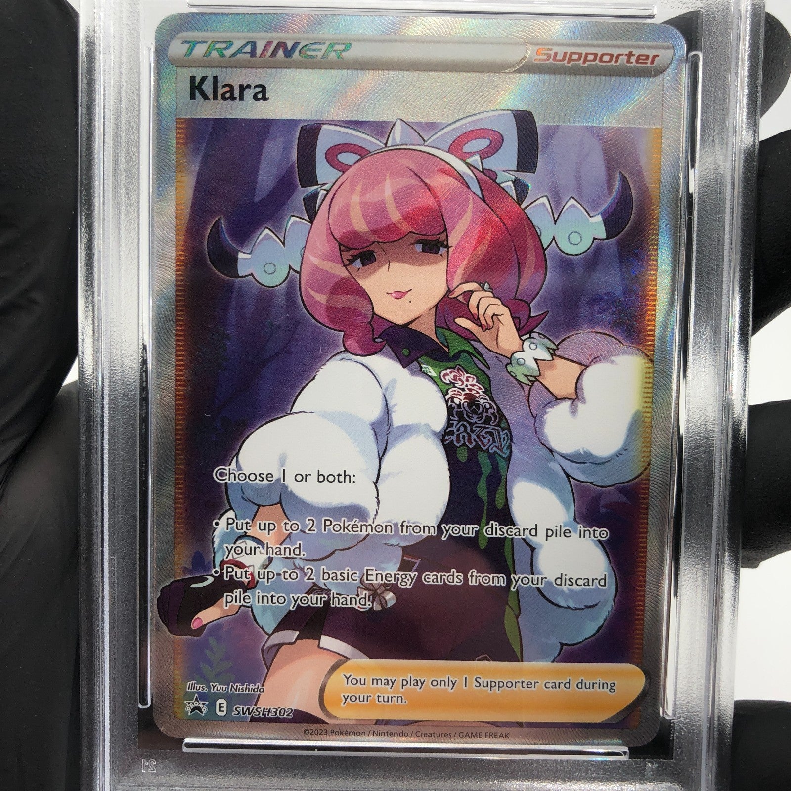 PSA 8 Pokemon Card Klara SWSH302 Blackstar Promo English Karte [8]