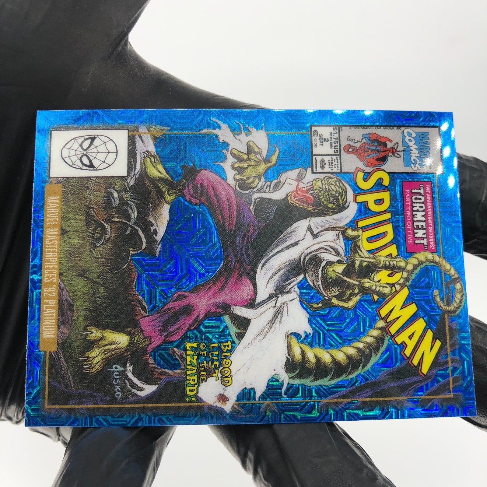 Marvel Card Lizard Blue Traxx 41-V Variant  Fleer Upper Deck Masterpieces [NM]