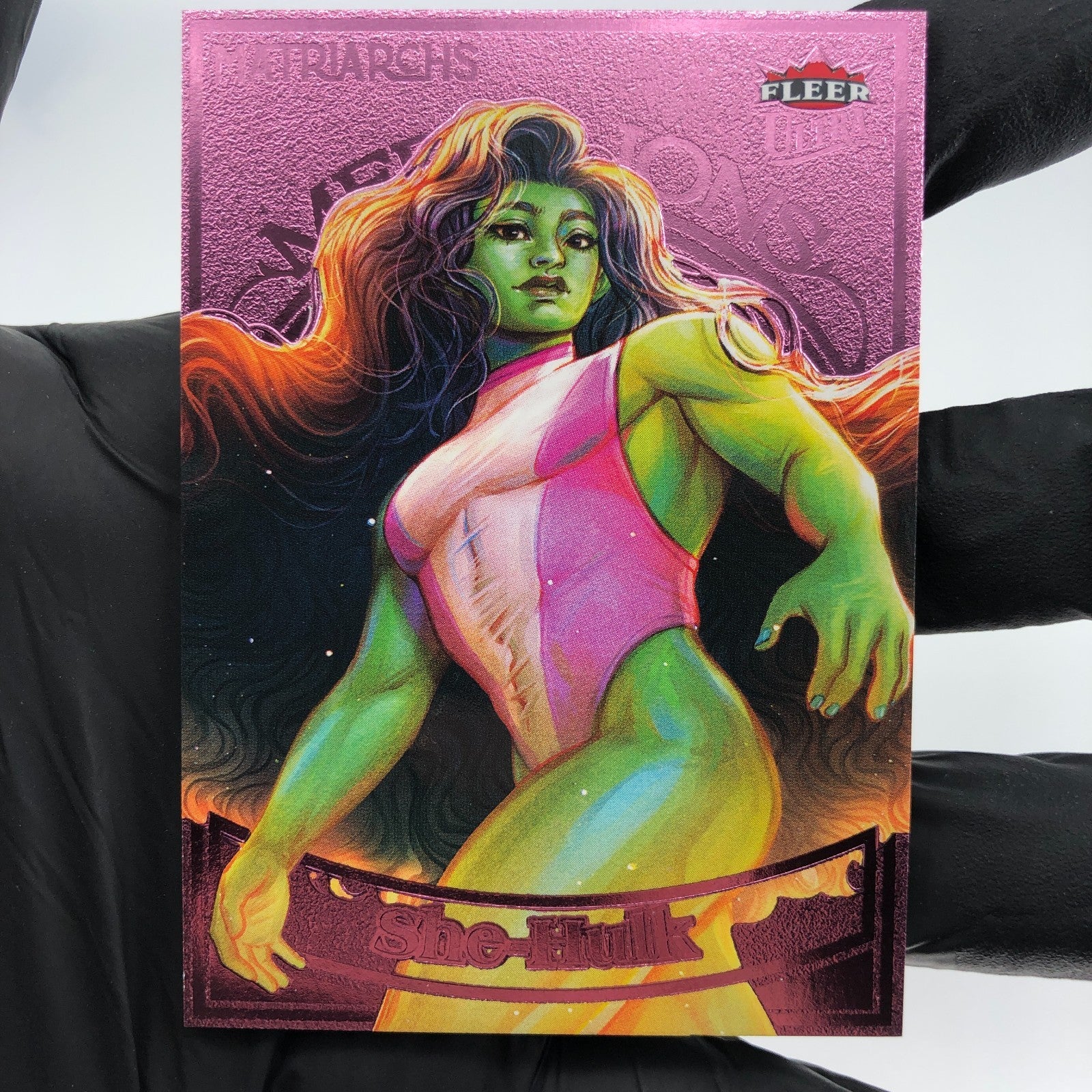 Marvel Card She Hulk M-5 Pink Base Matriarchs 2024 Fleer Upper Deck [NM]