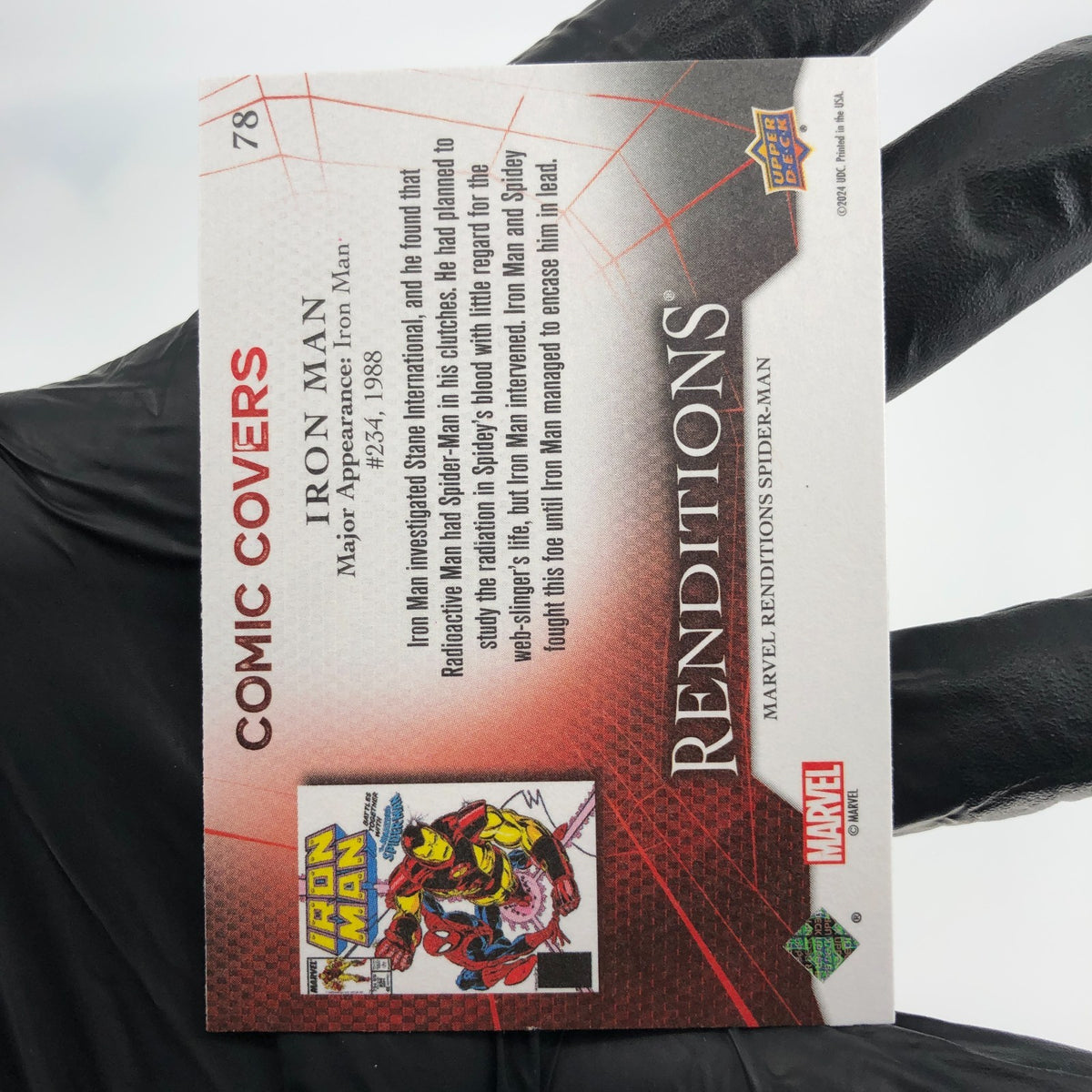 Marvel Card Iron Man 78 Canvas Comic Covers Upper Deck Renditions [NM]