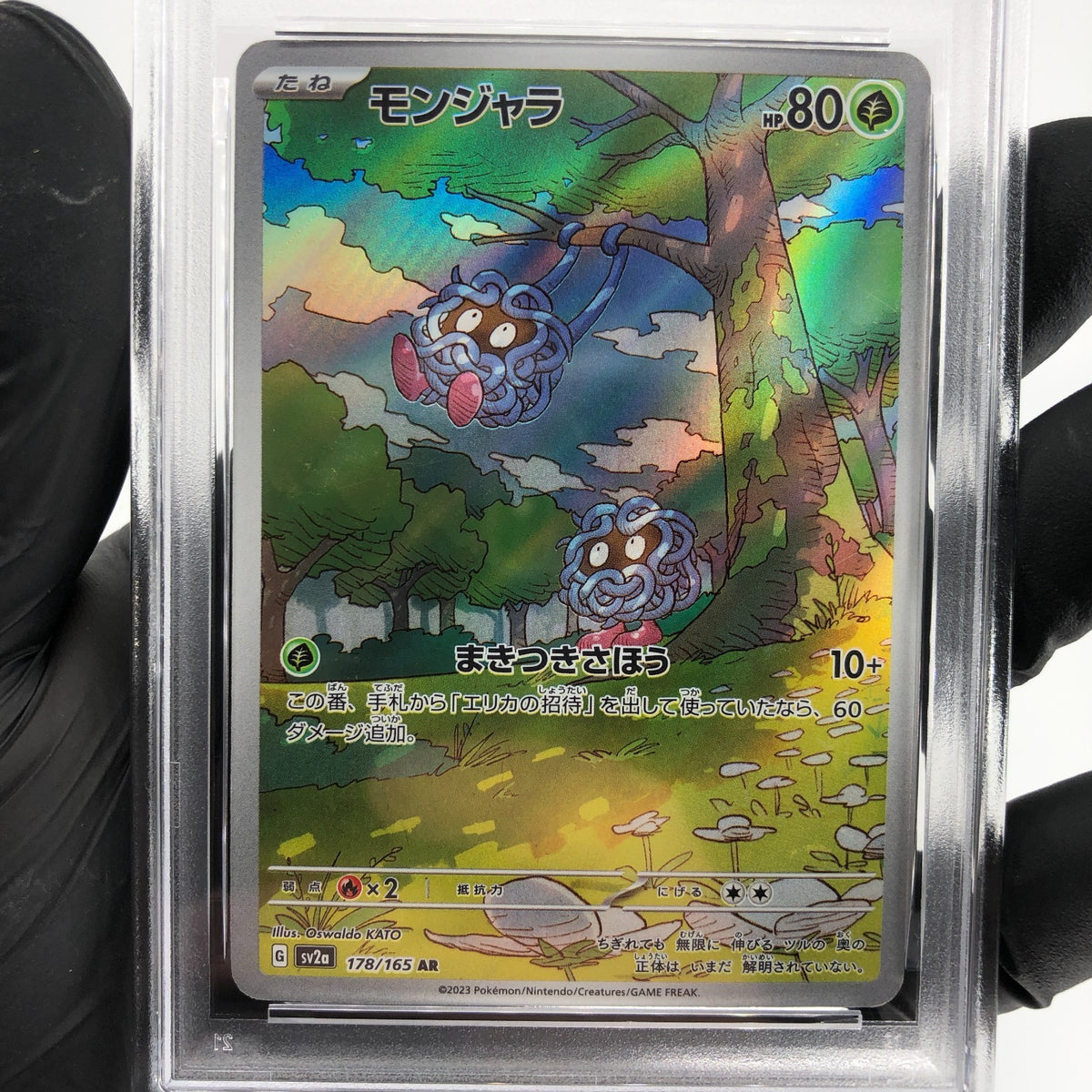 PSA 9 Pokemon Card Tangela 178/165 AR SV2a Japanese Karte [9]