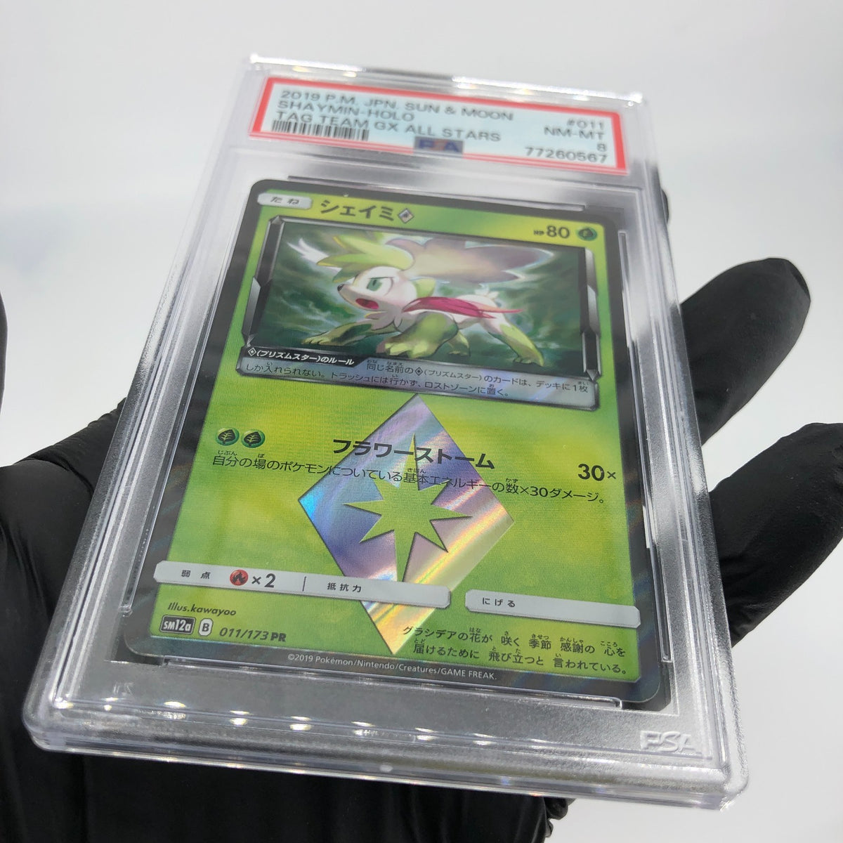PSA 8 Pokemon Card Shaymin Prisma Holo 011/173 PR Sm12a Japanese Karte [8]