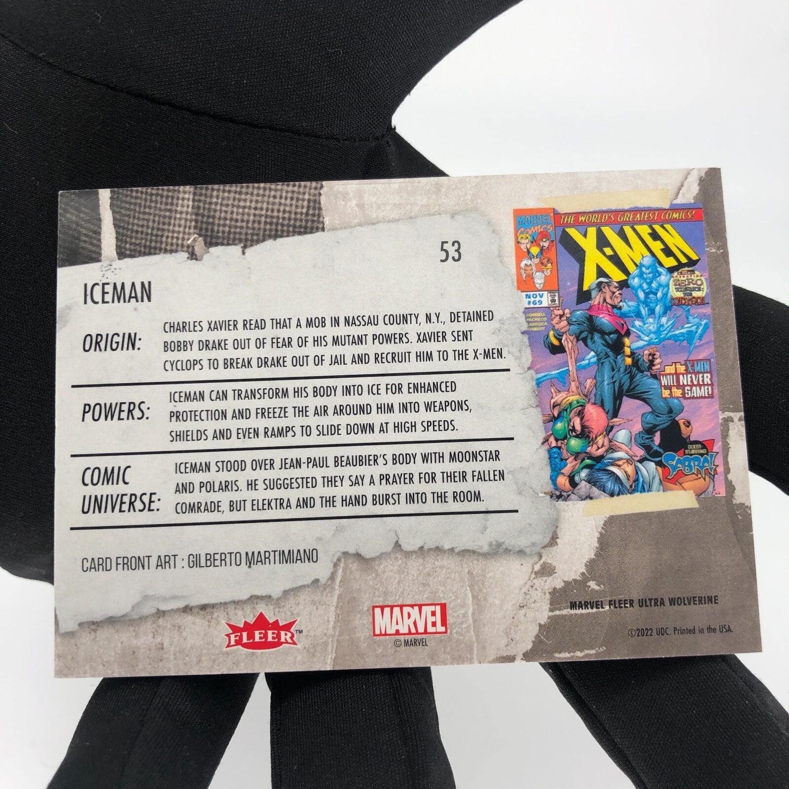 Marvel Card Iceman 53 Base Upper Wolverine Ultra [A]