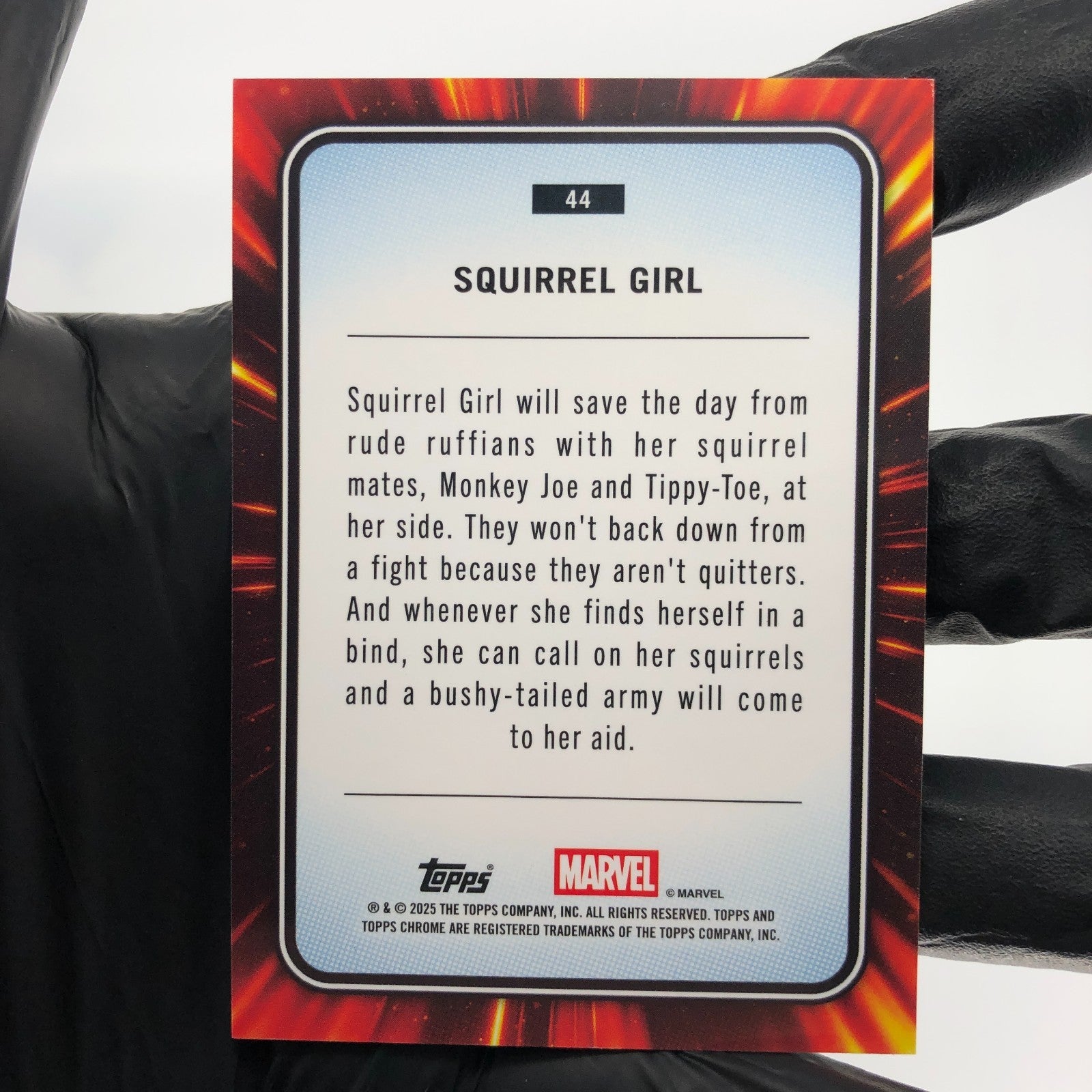 Marvel Card Squirrel Girl 44 Black Web /399 Topps Chrome 2025 [NM]