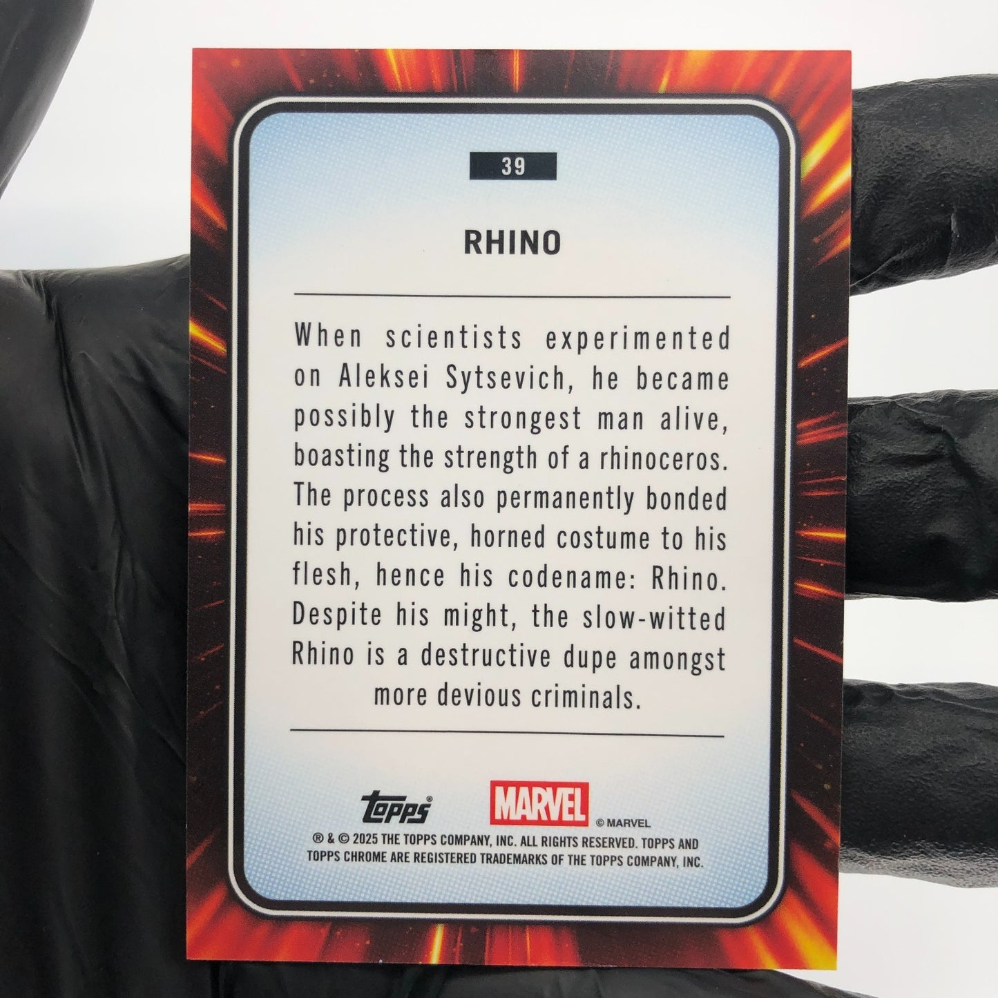 Marvel Card Rhino 39 Rose Gold /40 Mini Diamond Topps Chrome 2025 [NM]