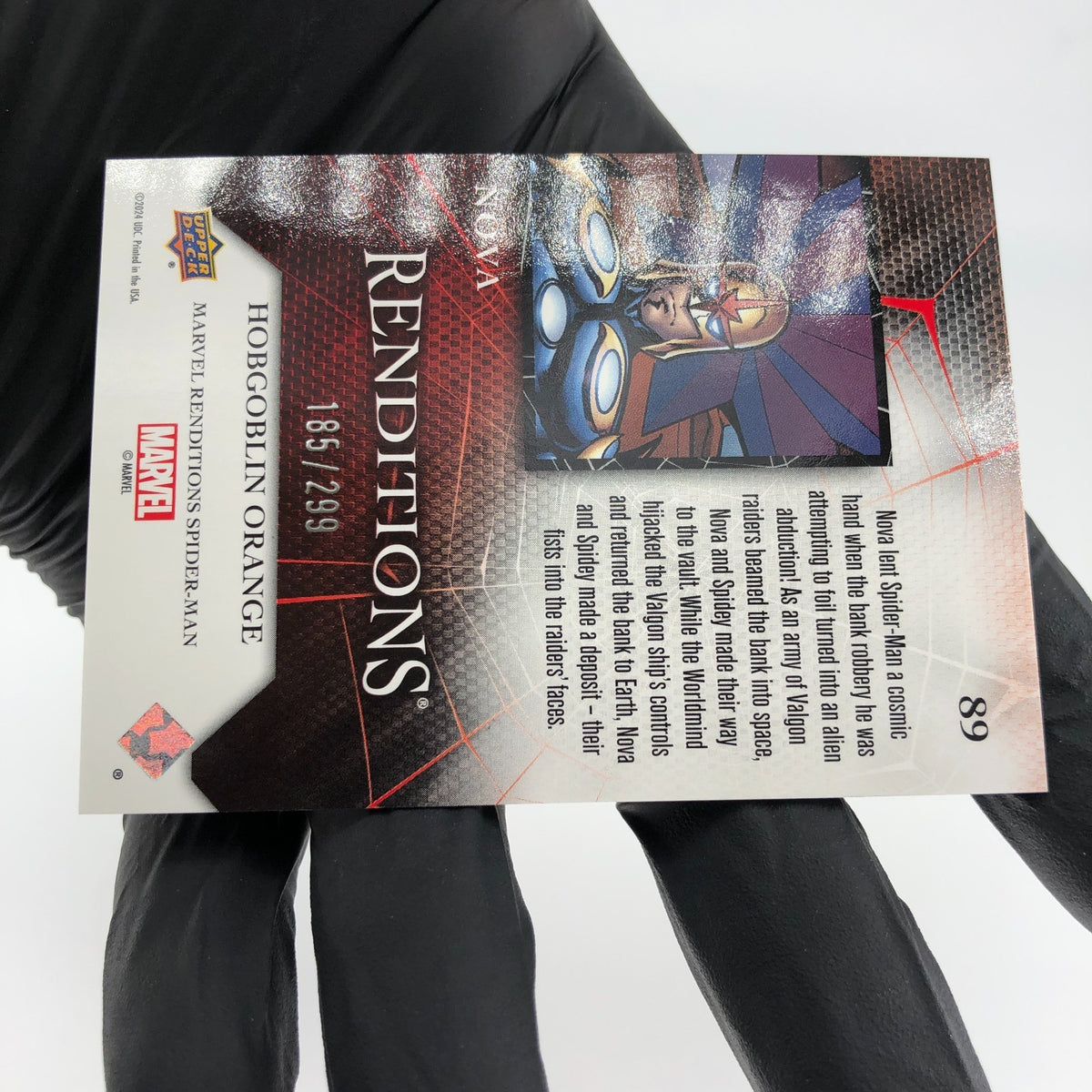 Marvel Card Nova 89 Orange  /299 Fleer Upper Deck Renditions [NM] 2