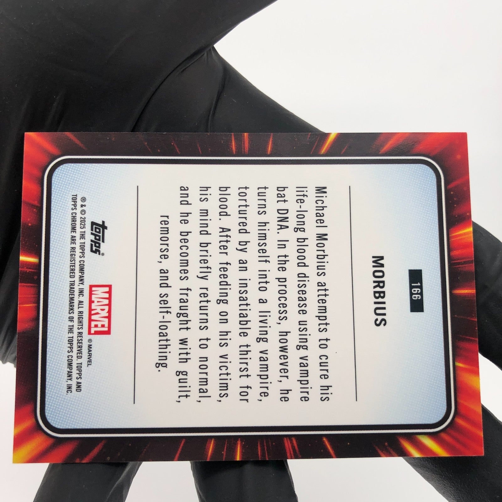 Marvel Card Morbius 166 Black Web /399 Topps Chrome 2025 [NM]