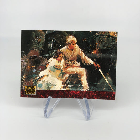 Star Wars Galaxy Card The Art Of 50 Topps Luke Skywalker Leia 1993 [Rank A]