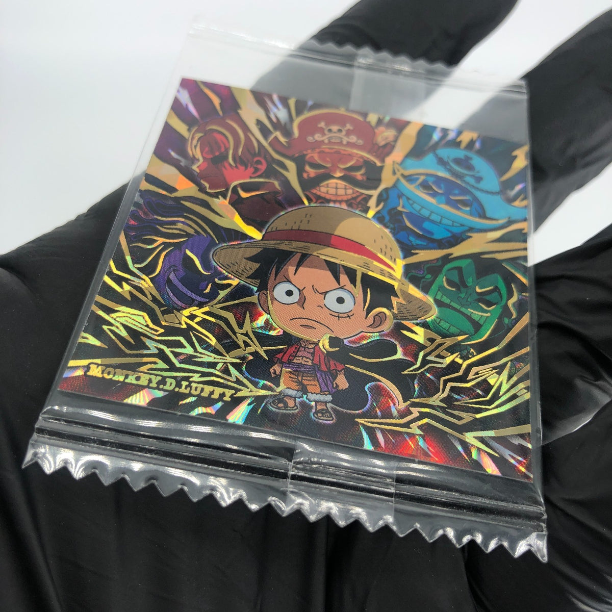 One Piece Monkey D. Luffy SW4-01 SGR Holo Wafer  Japanese [Sealed]