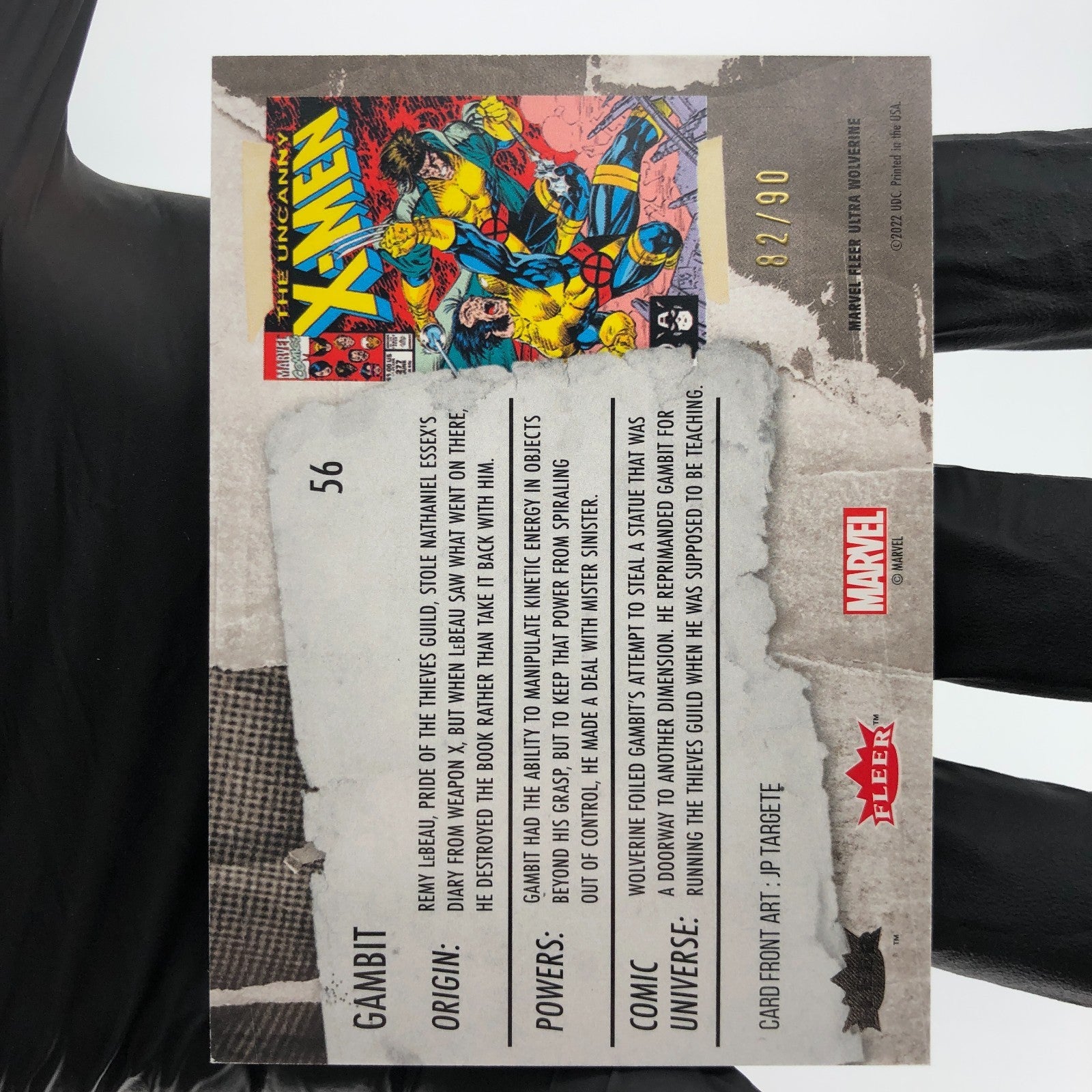 Marvel Card Gambit 56 Gold /90 Fleer Upper Deck Ultra Wolverine [NM]