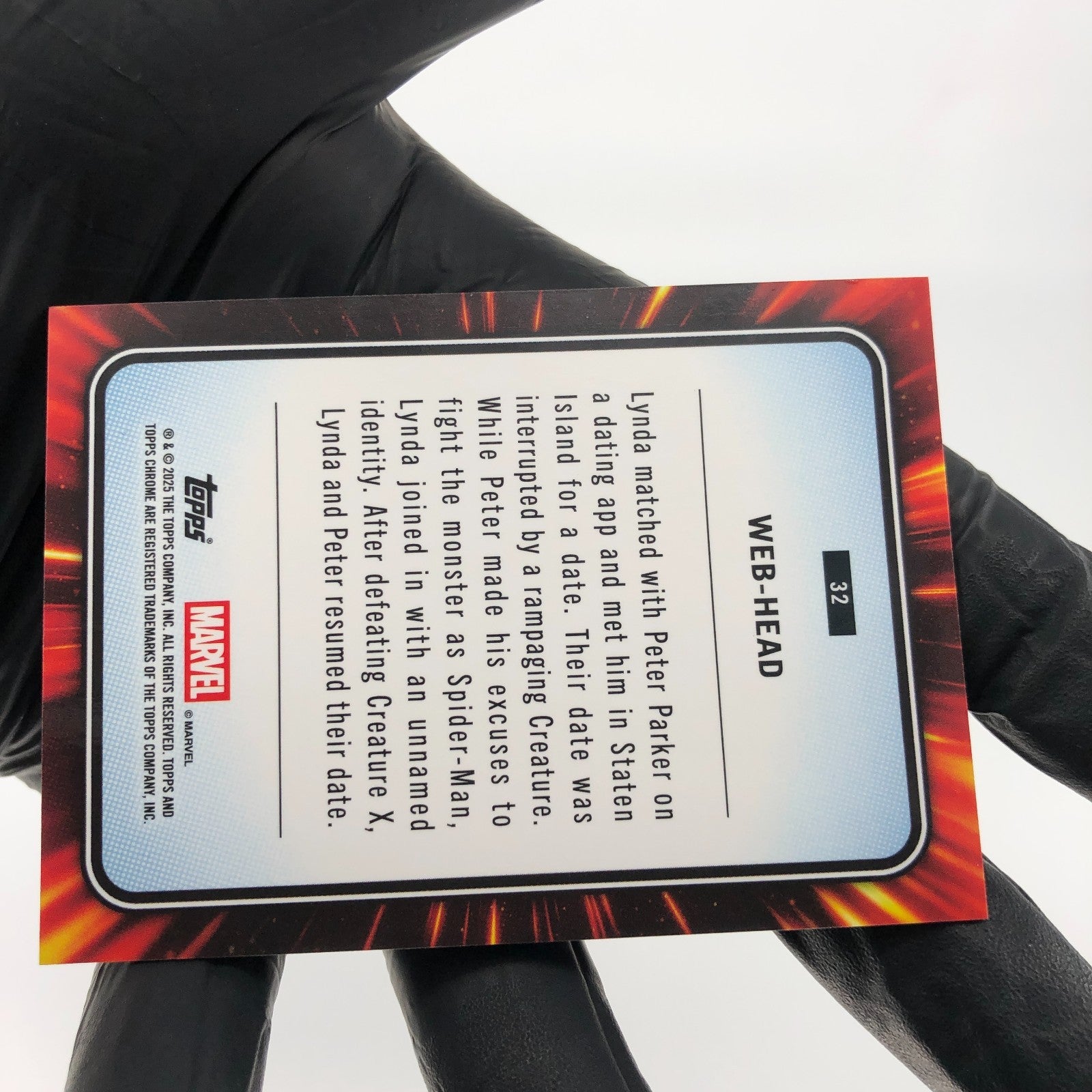 Marvel Card Web-Head 32 Blue Green Shimmer /199 Topps Chrome 2025 [NM]