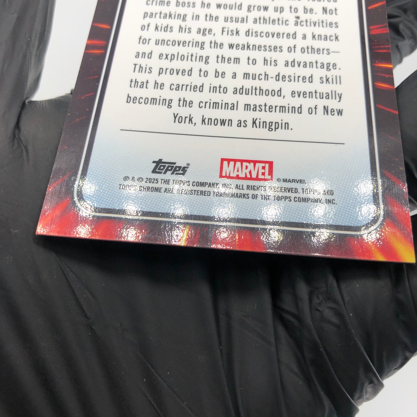 Marvel Card Kingpin 164 Black Web /399 Topps Chrome 2025 [Exc.]