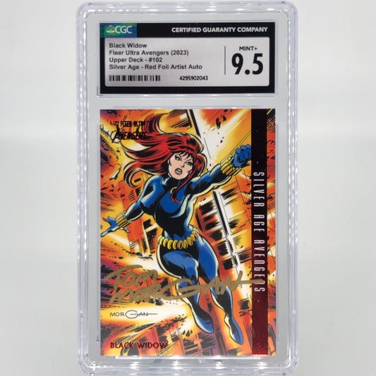 CGC 9.5 Marvel Card Black Widow 102 Signature Tom Morgan /63 Avengers 2022 [9.5]