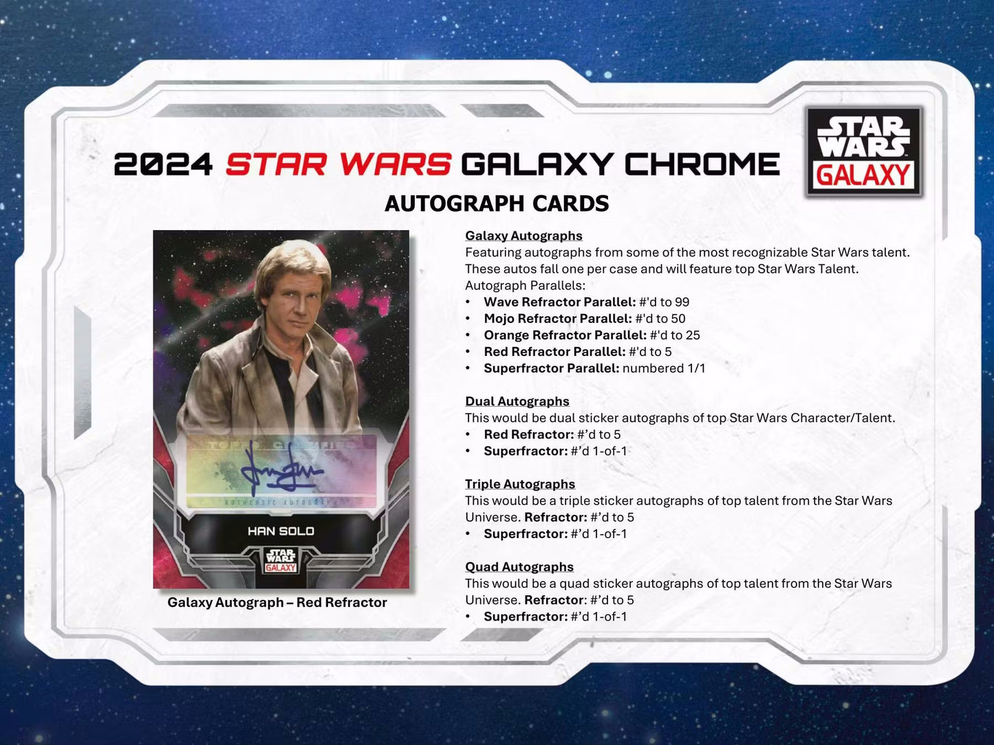 2024 Topps Star Wars Chrome Galaxy Hobby Full Case Break